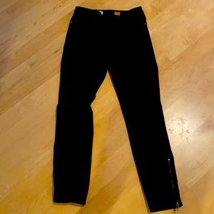 Navy corduroy skinny leg pants